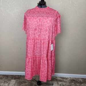 DM Fashion Pink Smock Dress Size 3XL New with Tags (4155)